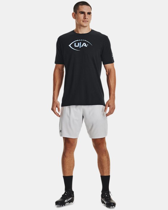 男士UA Football Chrome Branded短袖T恤, Black, pdpMainDesktop image number 2